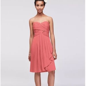 DAVID’S BRIDAL coral mini dress size 8